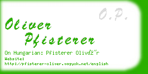 oliver pfisterer business card